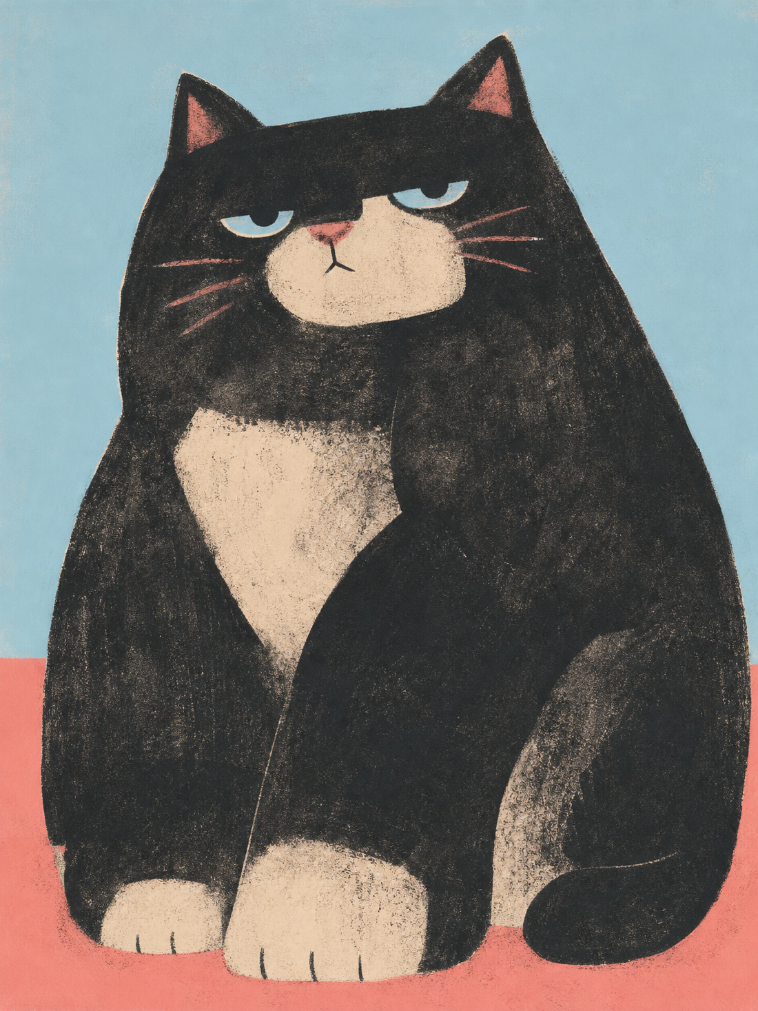 Non oggi — stampa artistica con soggetto animale di Sasha Liley